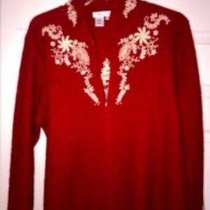 Coldwater Creek beautiful red sweater